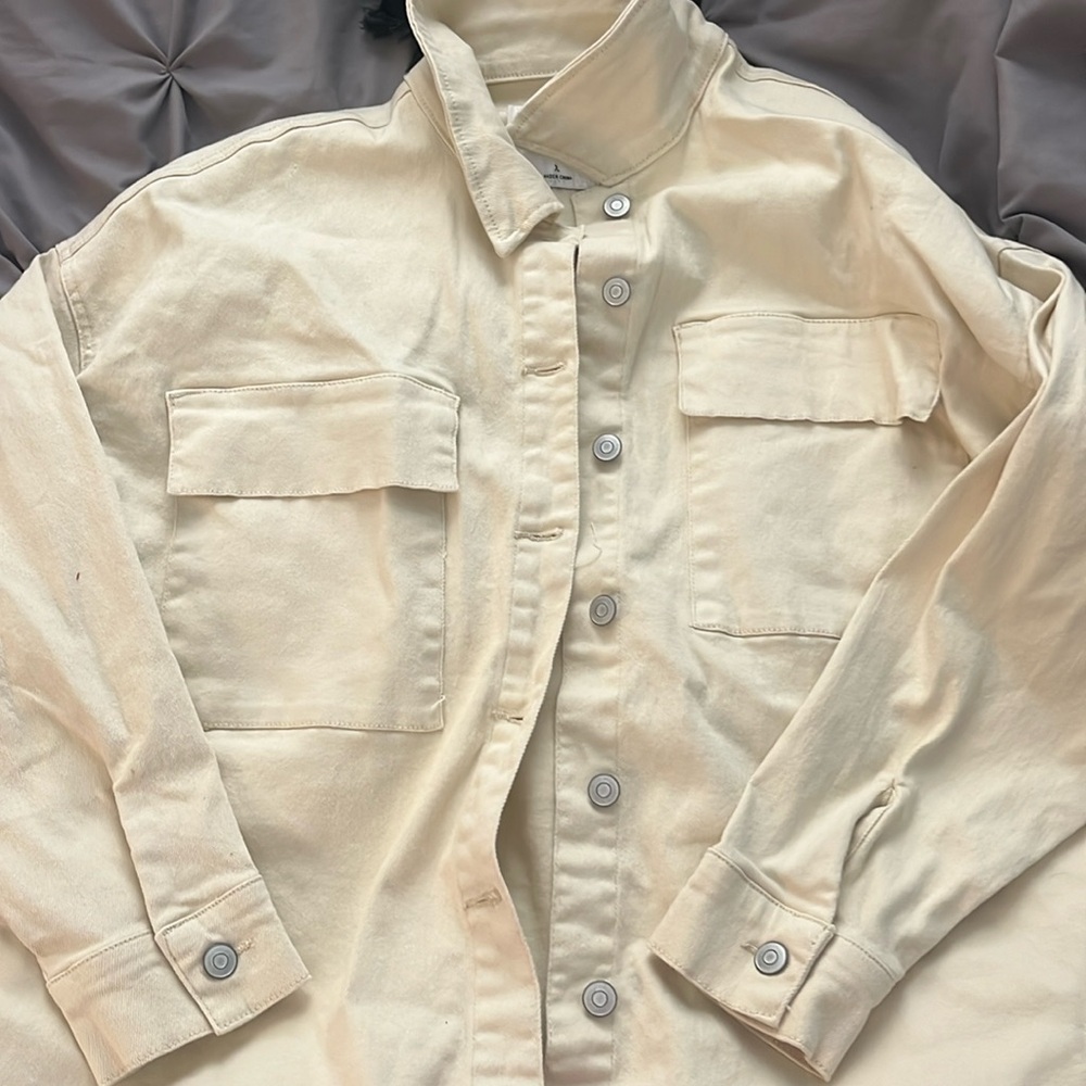cream jacket never worn size xl